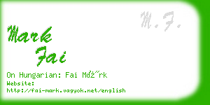 mark fai business card